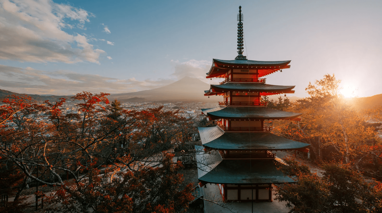 Pagoda - Monte Fuji - Japón